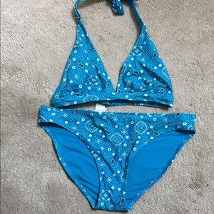Aerie Teal Paisley Bikini Set